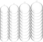 Wzhtuzi Skaidrūs plastikiniai burbulai, 4 akrilinių burbulų pakuotė kabinimui ir nuėmimui, tinkami pripildyti kalėdines dekoracijas ir įtaisus