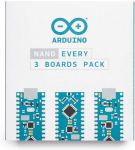Arduino Nano Every (3 plok&scaron;čių pakuotė) [abx00028-3p] - 3 kompakti&scaron;kų plok&scaron;čių pakuotė su Atmega4809 mikrovaldikliu, idealiai tinka elektronikos projektams, "pasidaryk pats" ir programoms su Arduino Ide