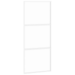 Stumdomos durys, baltos, 90x205cm, grūdintas stiklas/aliuminis CFE395555