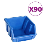 Sandėliavimo dėžių rinkinys, 96 dalių, mėlynas ir juodas CFE213767