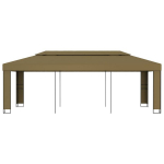 Pavėsinė su dvigubu stogu, taupe spalvos, 3x6m, 180g/m&sup2; CFE93764