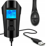5in1 Vandeniui atsparus LED dviračio žibintas, skaitiklis, spidometras, skambutis