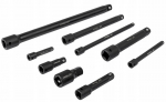 Smūginių Ilgintuvų rinkinys 1/2&Prime;, 3/8&rdquo;, 1/4&rdquo; 9vnt