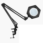 BZBRLZ M-54 Profesionalus LED stalinis &scaron;viestuvas su padidinamuoju stiklu, juodas