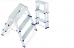 Dvipusės metalinės kopėčios Higher S-1203, 2x3 pakopos, iki 125 kg, sulankstomos, cinkuotos