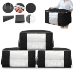 3 vnt daiktadėžės, drabužių tvarkyklė, 60x40x35 cm LIVMAN KL02