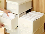 Clothes organiser underwear trousers drawer wardrobe socks white