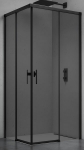 Du&scaron;o kabina LUXERA 100x100 juoda/pilka be pado