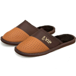 Vyri&scaron;kos odinės &scaron;lepetės, rudos, NEEEDIVYOU