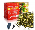 Kalėdinės lemputės 500 led kalėdinė girlianda Led 500, Happy People, 34 metrai, &scaron;iltai baltos spalvos