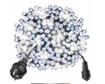 kalėdinė lauko girlianda &scaron;altai baltos spalvos 200LED, 15m. flash