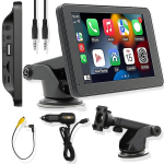 Ne&scaron;iojama automobilio navigacijos ir stereo sistema LIVMAN 7096P su reguliuojamu 360&deg; siurbtuko laikikliu, 7 colių HD jutikliniu ekranu, Apple CarPlay ir Android Auto ry&scaron;iu, Mirror Link funkcija, Bluetooth laisvų rankų skambučiais, muzikos transliaci ...