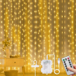 LED &scaron;viesos užuolaida, 3 x 3 m, maitinama per USB
