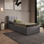 Lova DREAM + Čiužinys SAPNAS 2 XL|90x200|Pilka #53|Veliūras