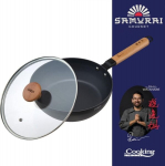 Wok keptuvė su dangčiu aliuminio su keramikos danga 28x8 cm HR-SNT-WC28, COOKING BY HEINNER
