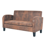 Dvivietė sofa, dirbtinė zom&scaron;os oda, ruda