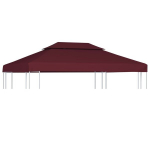Pavėsinės uždangalas, bordo, 4x3m, 310 g/m&sup2;