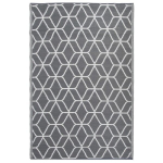 Lauko kilimas Esschert design, 180x121 cm, pilkas ir baltas