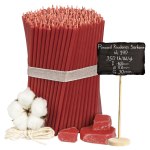 Bažnytinės žvakės Diveevo &bdquo;Raudonos" 1 kg N140, 350 vnt.