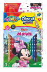 Spalvoti pie&scaron;tukai su drožtuku Colorino Junior Minnie, trikampiai, 12 vnt. /13 spalvų