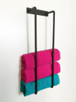 Rank&scaron;luosčių lentynėlė 50 cm, metalas, juoda