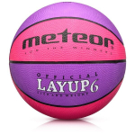 Krep&scaron;inio kamuolys Meteor Layup, 6 dydis, rožinis/violetinis