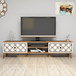 TV staliukas Kalune Design 845,180 cm, rudas/baltas