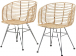 2-ių kėdžių komplektas Notio Living Cello, rudas