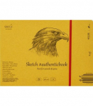 Siūtas eskizavimo albumas SMLT Kraftinis Authenticbook 176x245mm, 24 lapų, 90 grsm