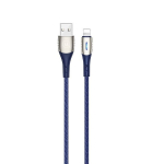 USB kabelis USAMS 'SJ303' mėlynas 'Lightning' 120cm (su LED indikatoriumi)