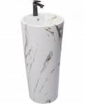 Keramikinis praustuvas su koja REA Blanka, Marble mat