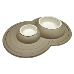 Comfy dvigubas dubenėlis Smart Clean 600+230 ml, &scaron;viesiai rudas