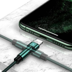 Kabel USB Usams USB-A - Lightning 1 m Zielony (6958444929255)