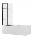Vonios sienelė Mexen Alex Fix 70, 80 cm, black grids