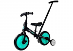 Balansinis triratis dviratukas su pedalais 3in1, juodas/mėtinis
