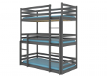 Vaiki&scaron;ka lova ADRK Furniture Tedro 180x80, tamsiai pilka