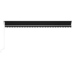 Automatinė markizė su LED/vėjo jutikliu VidaXL 600x350 cm, juoda