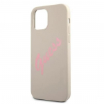 Guess Vintage Pink Cover, skirtas Apple iPhone 12 Pro Max 6.7, pilkas