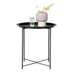 444243 Namo Nordic Anne &scaron;oninis staliukas 47 cm apvalus juodas
