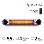 Infraraudonųjų spindulių &scaron;ildytuvas Heatum H2000R Core silver