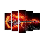 Penkių dalių reprodukcija Gitara