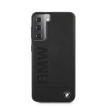 BMW Leather Hot Stamp Cover, skirtas Samsung Galaxy S21+, juodas