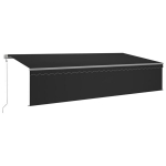 Markizė su LED/vėjo jutikliu, antracito, 6x3m, Antracito