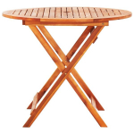 Sulankstomas sodo stalas, 90x75 cm, rudas