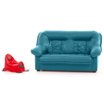 Vaiki&scaron;ka sofa Mini Spencer, gobelenas, mėlyna