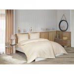 Riposo satino medvilnės patalynės komplektas Stripe Champagne