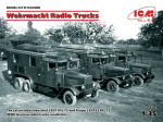 Klijuojamas Modelis ICM DS3509 Wehrmacht Radio Trucks (Henschel 33D1 Kfz.72, Krupp L3H163 Kfz.72) 1/35