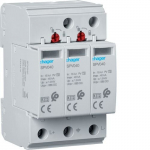 Hager vir&scaron;įtampių i&scaron;kroviklis C 2 tipo PV 3P In 15kA Imax 40kA 3.7kV 1000V DC SPV340