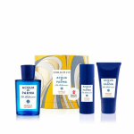 Rinkinys Acqua di Parma Blu Mediterraneo moterims: Tualetinis vanduo EDT, 75 ml + du&scaron;o želė, 40 ml + kūno losjonas, 50 ml