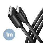 Aktyvus Micro-B kabelis - AXAGON - BUCM - USB-C - 1M - Perdavimo 5 Gbit/s - Įkrovimas 3 A